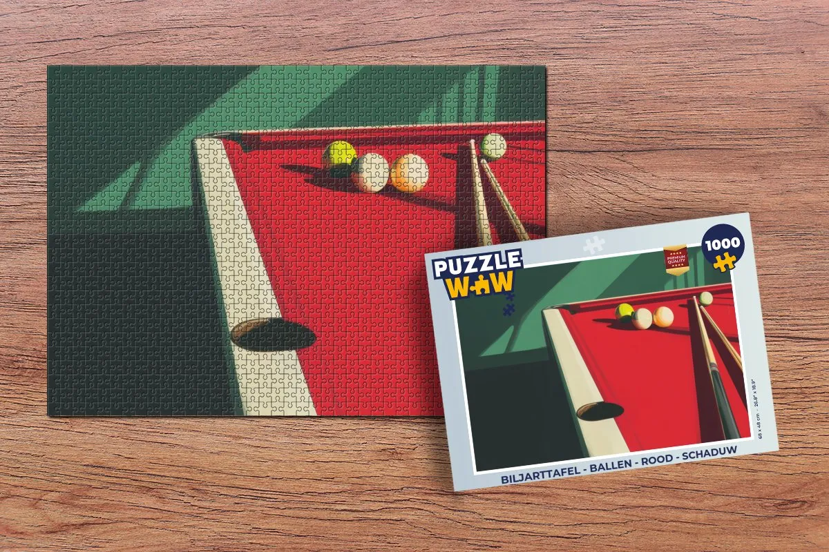 PuzzleWow Biljarttafel Puzzel 1000 Stuks - MPN 8721406830207