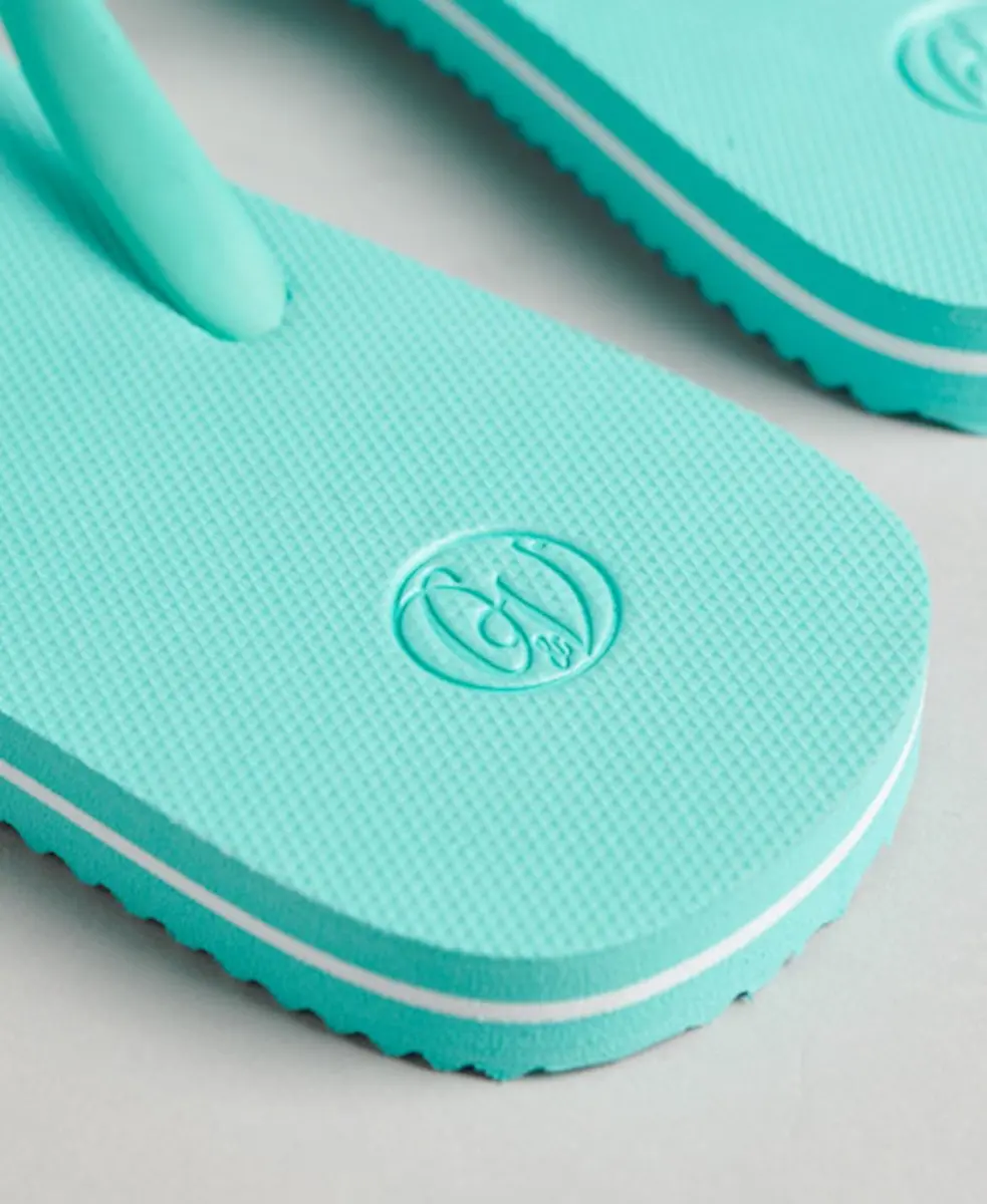 Superdry Dames Klassieke Vintage Teenslippers - 38/39 - Aqua - afbeelding 6 van 6
