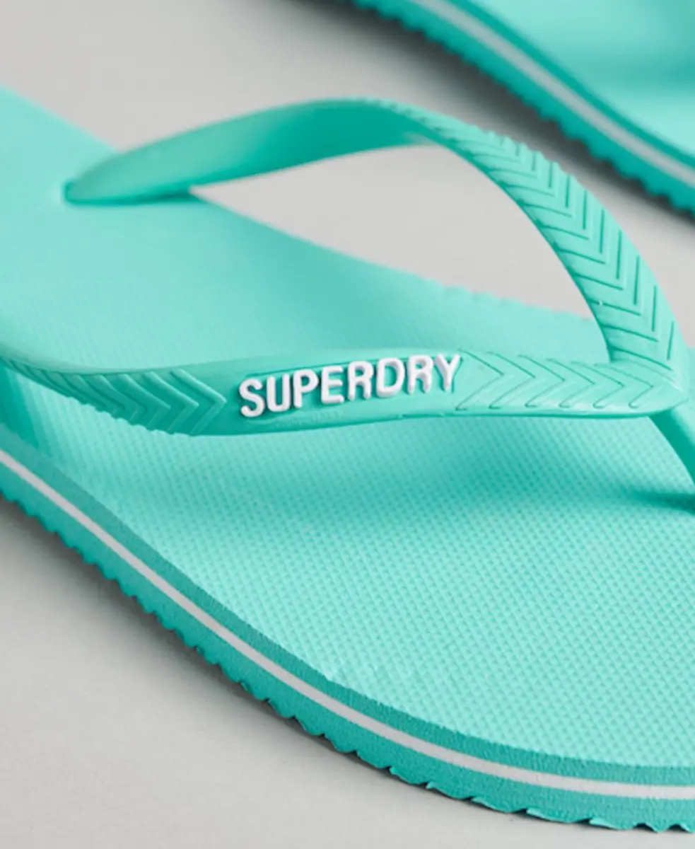 Superdry Dames Klassieke Vintage Teenslippers - 38/39 - Aqua - afbeelding 5 van 6