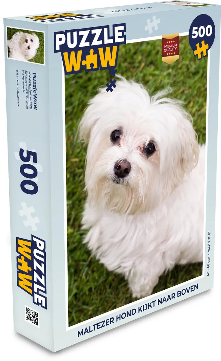 PuzzleWow Maltezer Hond Legpuzzel 500 Stuks