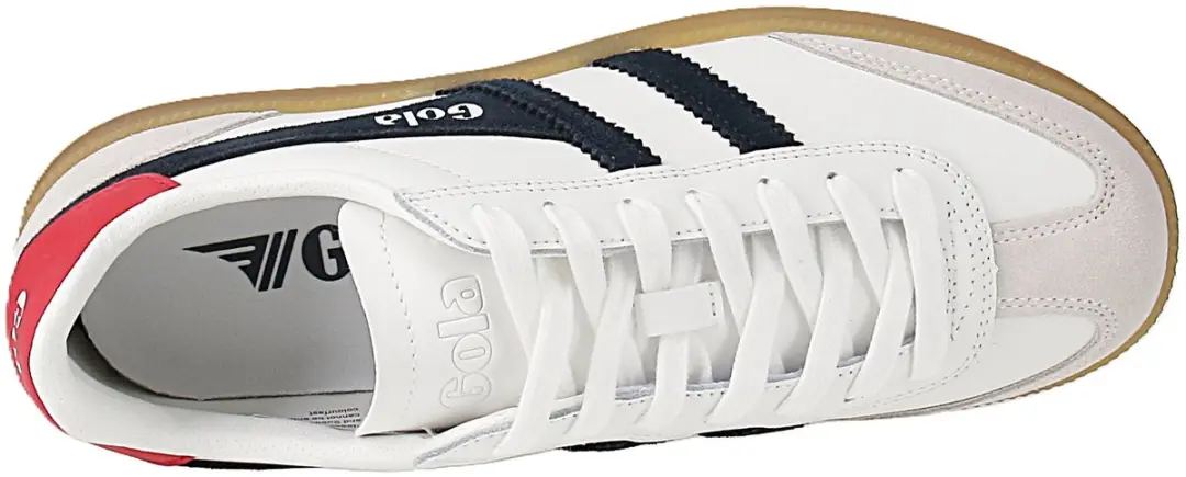 Gola Viper Leather Herensneaker - Wit/Navy/Rood - afbeelding 6 van 6