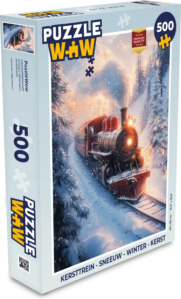 PuzzleWow Kersttrein 500 Stuks