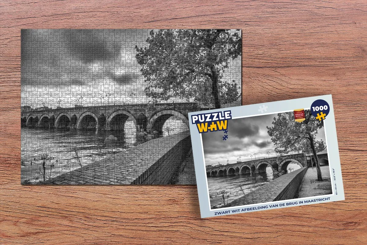 PuzzleWow Maastricht Legpuzzel 1000 Stuks - Multicolor