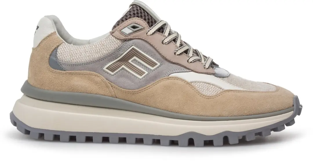 Floris Van Bommel Sfm-10238 De Gripper Sneakers - Suède - Heren - Beige - Maat 44