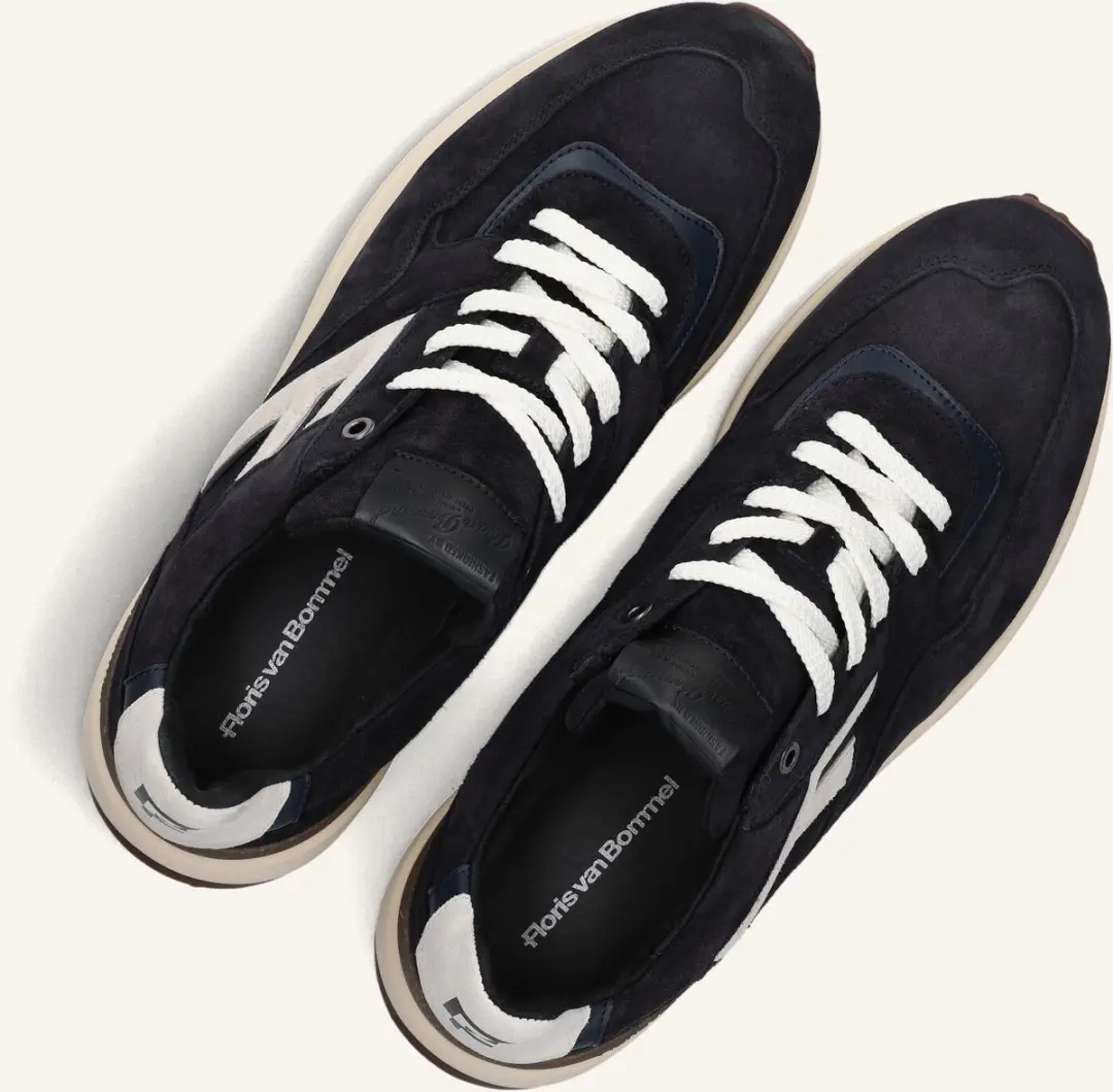 Floris Van Bommel Sfm-10139 Noppi Sneakers - Suède - Heren - Blauw - Maat 40