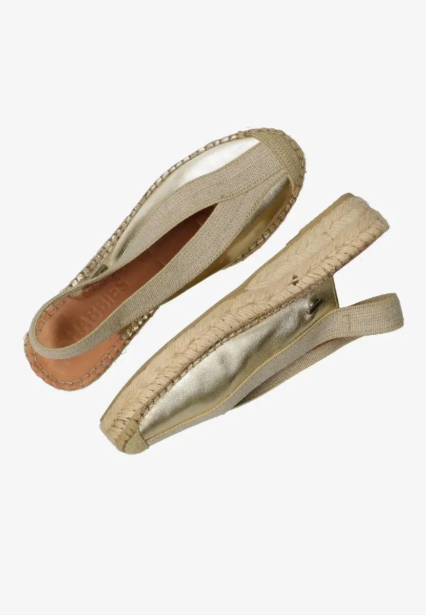 Shabbies Amsterdam Palma Ki Sling Espadrille - Lichtgoud - Maat 38