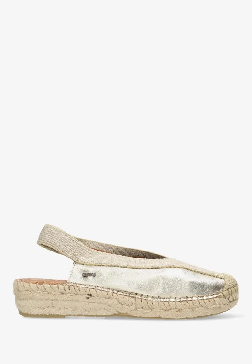 Shabbies Amsterdam Palma Ki Sling Espadrille - Lichtgoud - Maat 38