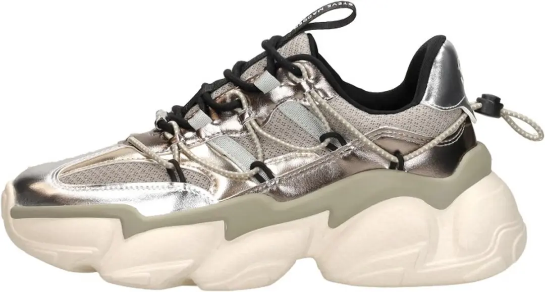 Dames Sneakers Steve Madden Spectator Pew/gold Zilver - Maat 40 - afbeelding 2 van 6