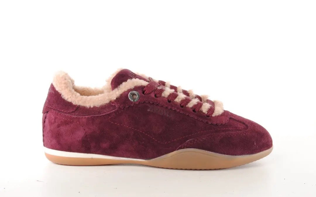 Bronx dames sneaker Parkerr suède bordo