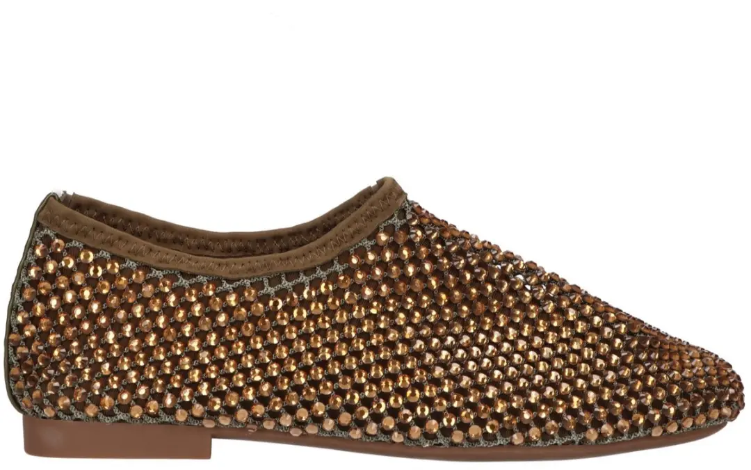La Strada Ballerina Kaki Met Steentjes