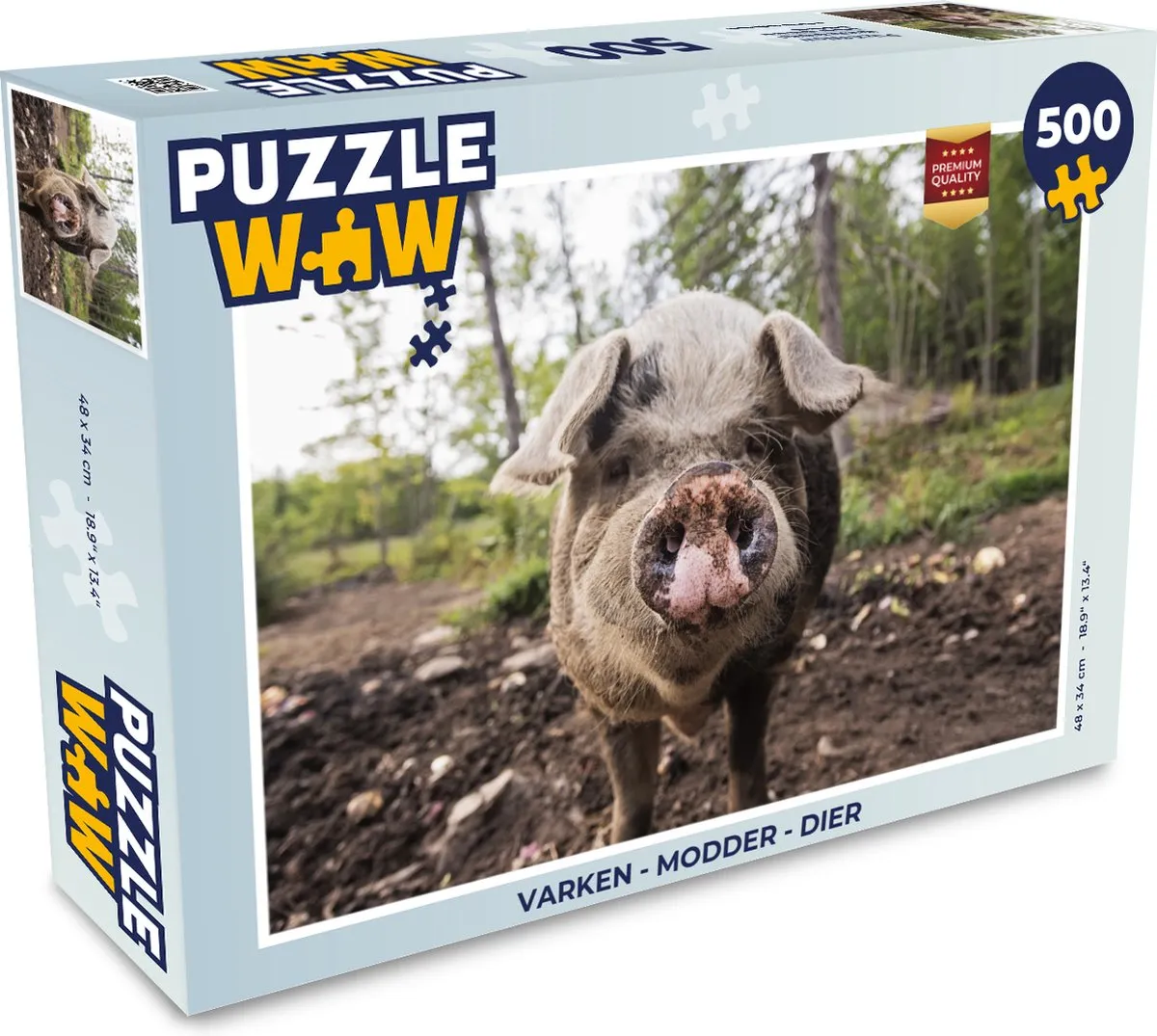PuzzleWow Varken Modder Legpuzzel 500 Stuks
