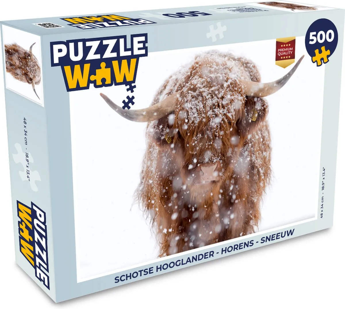 PuzzleWow Schotse Hooglander Legpuzzel 500 Stuks