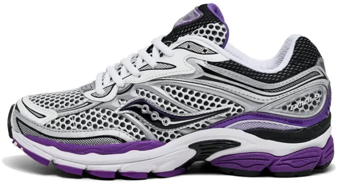 Saucony ProGrid Omni 9 White Black Silver Purple
