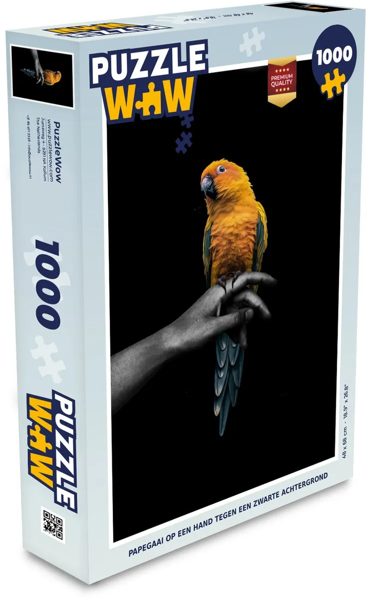PuzzleWow Vogel Tak Papegaai Legpuzzel 1000 Stuks