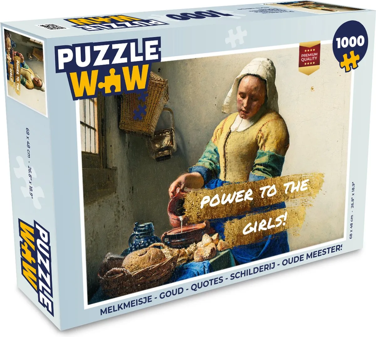 PuzzleWow Melkmeisje Legpuzzel 1000 Stuks - Multicolor