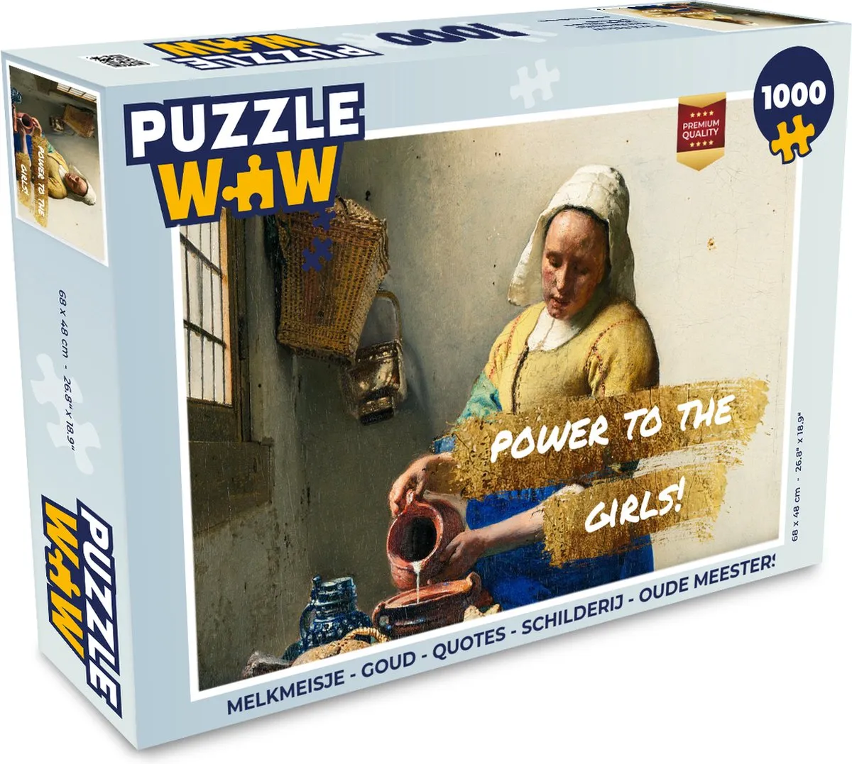 PuzzleWow Melkmeisje Legpuzzel 1000 Stuks - Multicolor