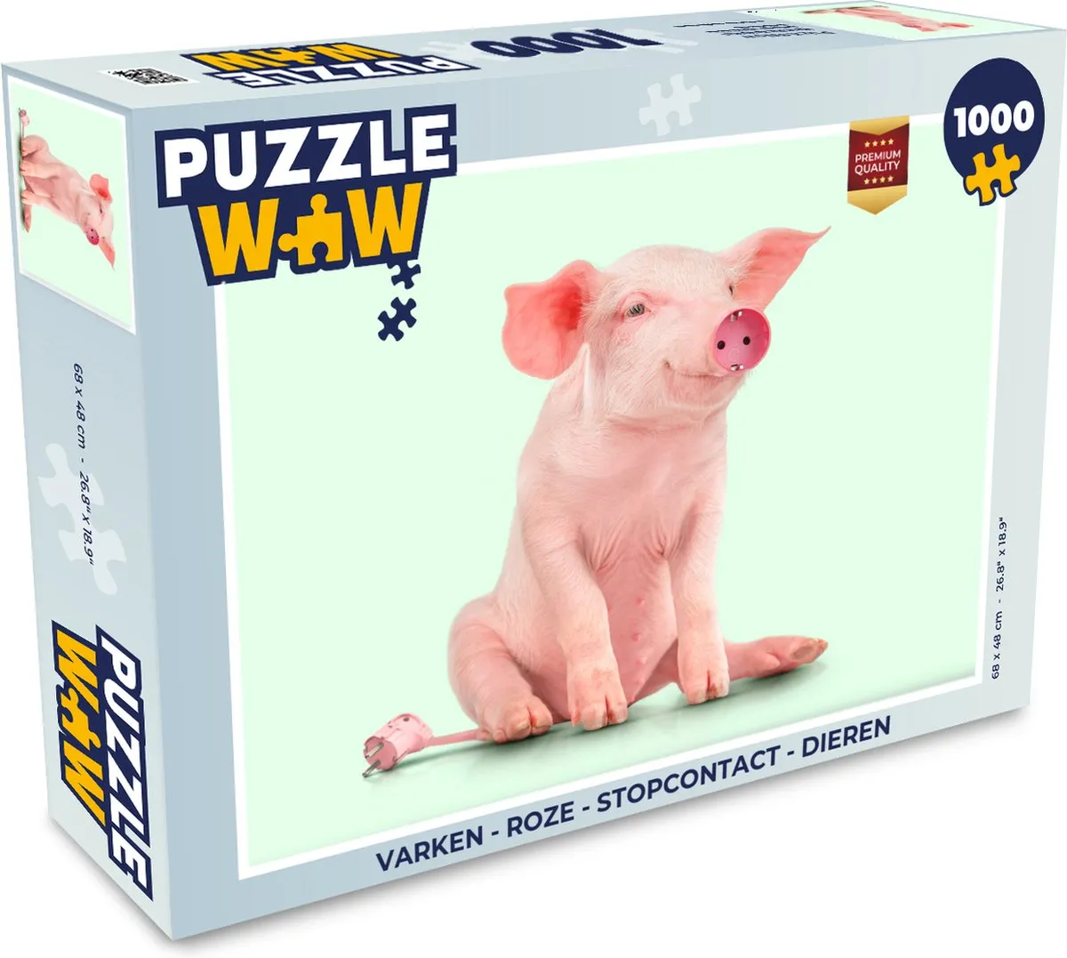PuzzleWow Varken Legpuzzel 1000 Stuks - Multicolor