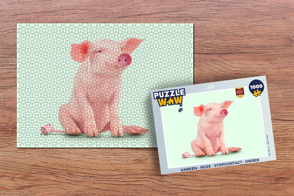 PuzzleWow Varken Legpuzzel 1000 Stuks - Multicolor