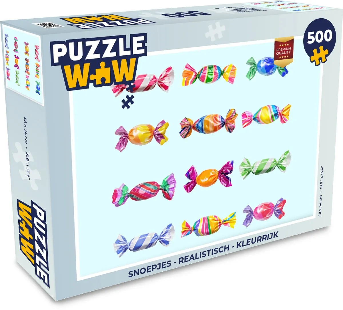 PuzzleWow Snoepjes Puzzel 500 Stuks