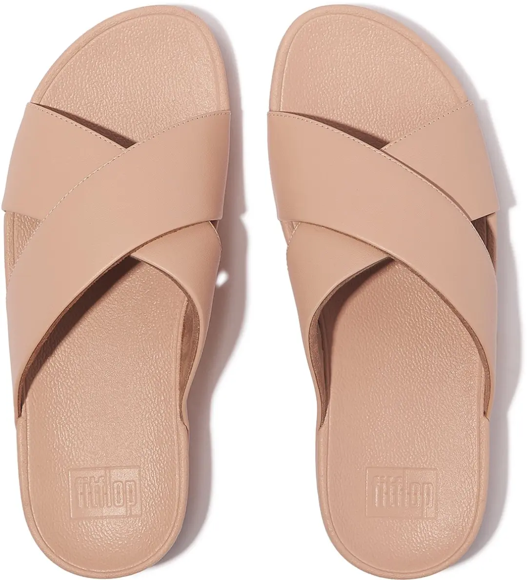 FitFlop Lulu Cross Slide Sandals Leather Vrouwen