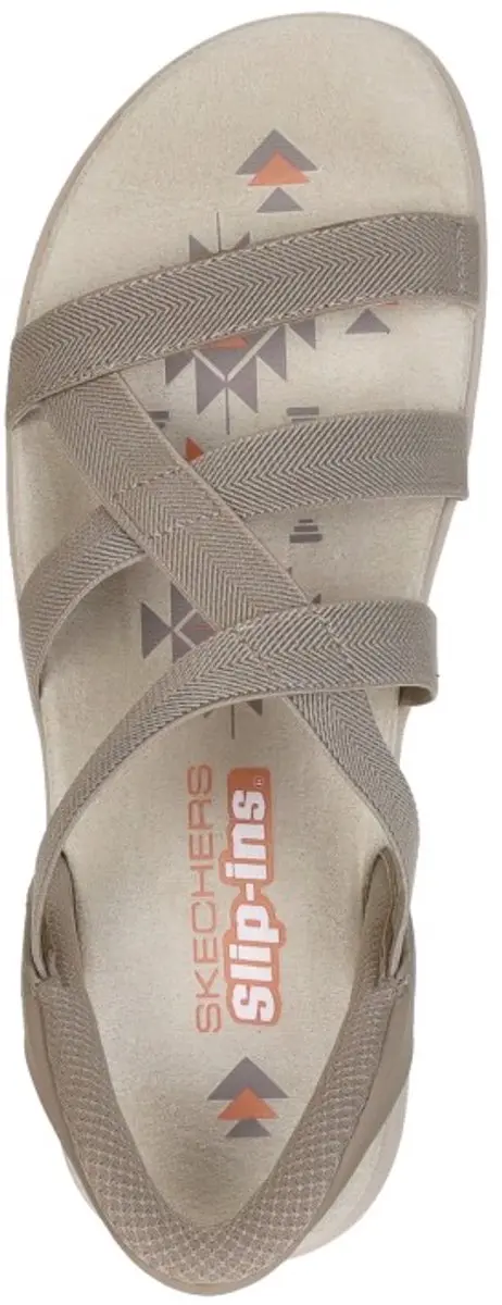 Skechers Reggae Slim Stretch Flex Dames Sandalen - Taupe - afbeelding 5 van 6
