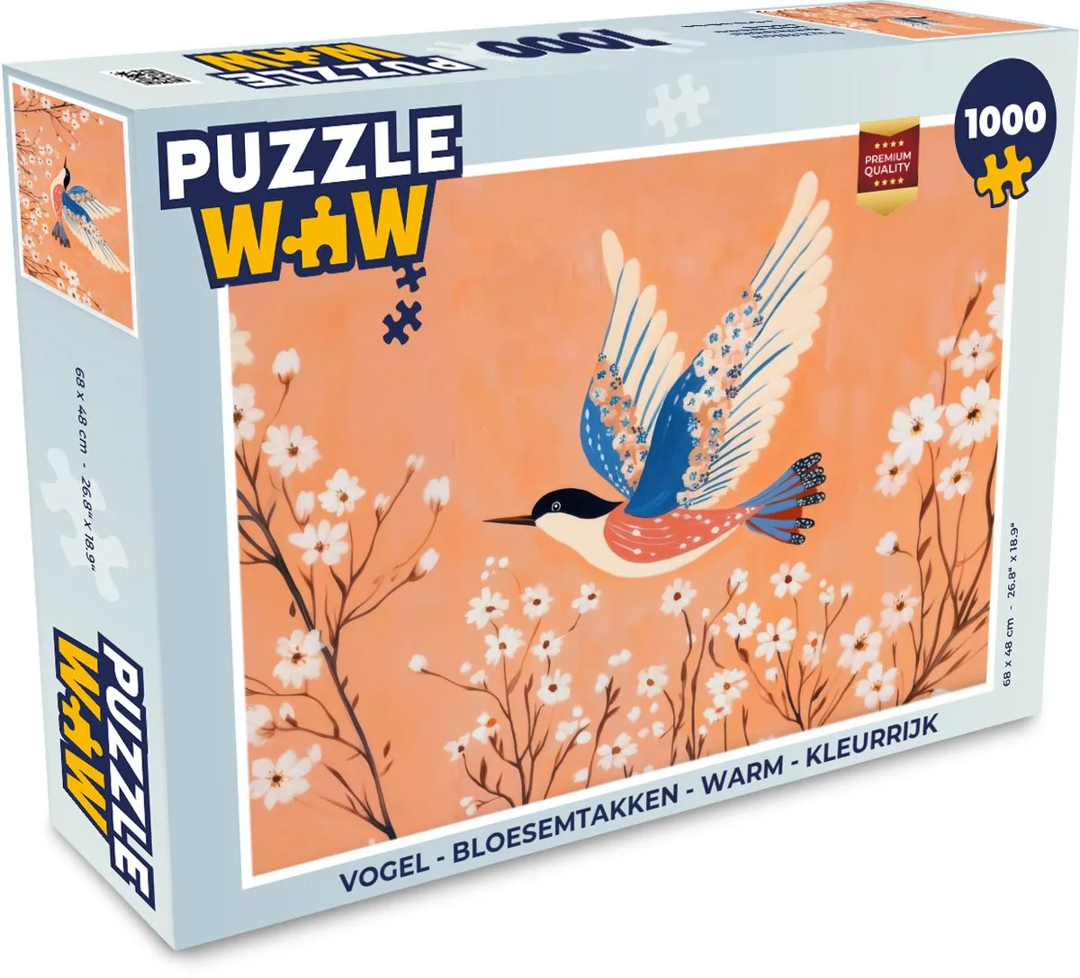 PuzzleWow Vogel - Bloesemtakken Legpuzzel 1000 Stuks