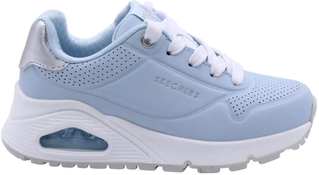 Skechers Uno Gen1 Shimmer Away Meisjes Sneakers - Blauw - afbeelding 5 van 6