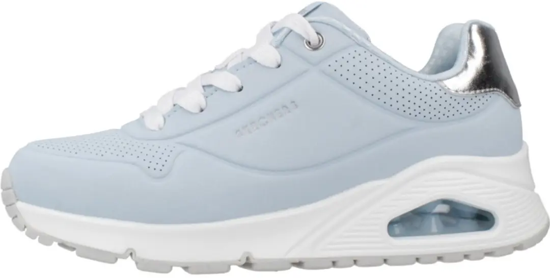 Skechers Uno Gen1 Shimmer Away Meisjes Sneakers - Blauw - afbeelding 2 van 6