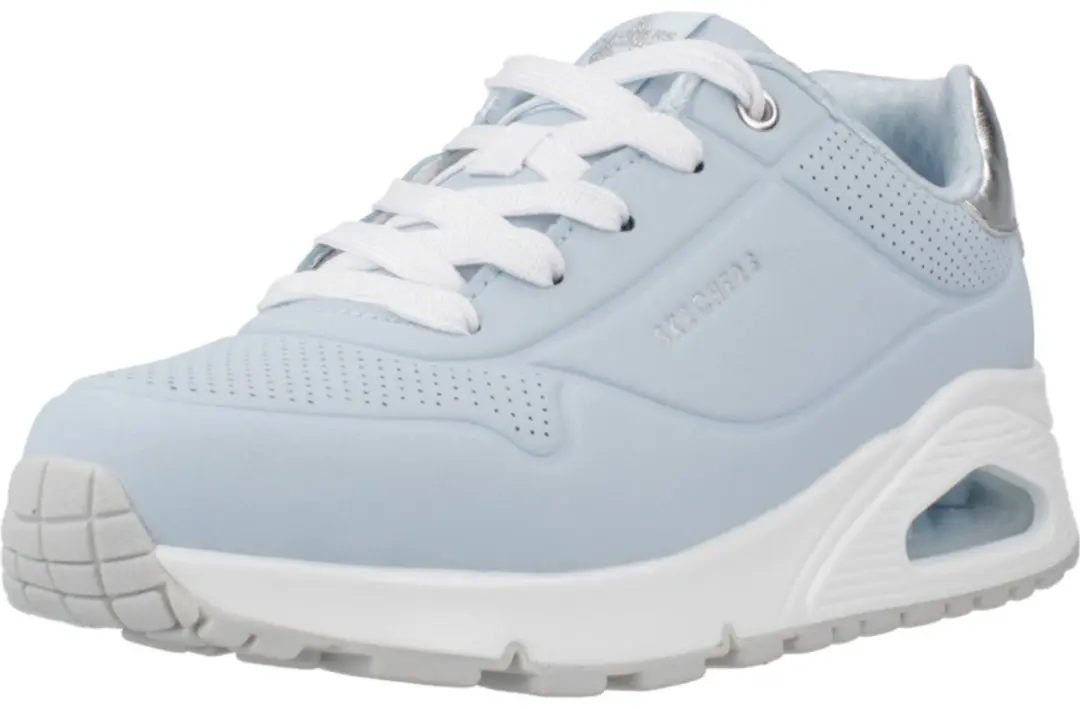 Skechers Uno Gen1 Shimmer Away Meisjes Sneakers - Blauw - afbeelding 3 van 6