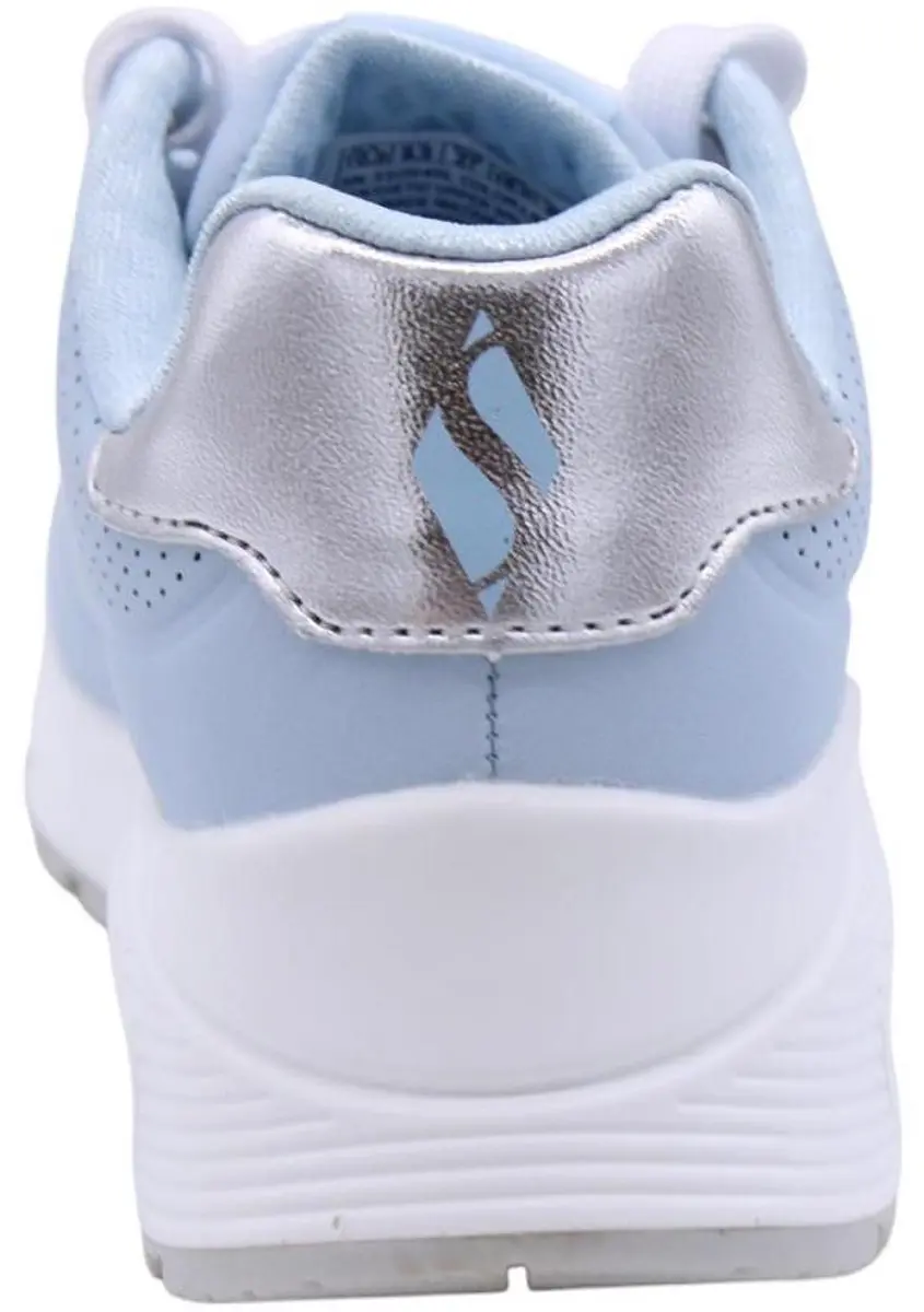 Skechers Uno Gen1 Shimmer Away Meisjes Sneakers - Blauw - afbeelding 6 van 6
