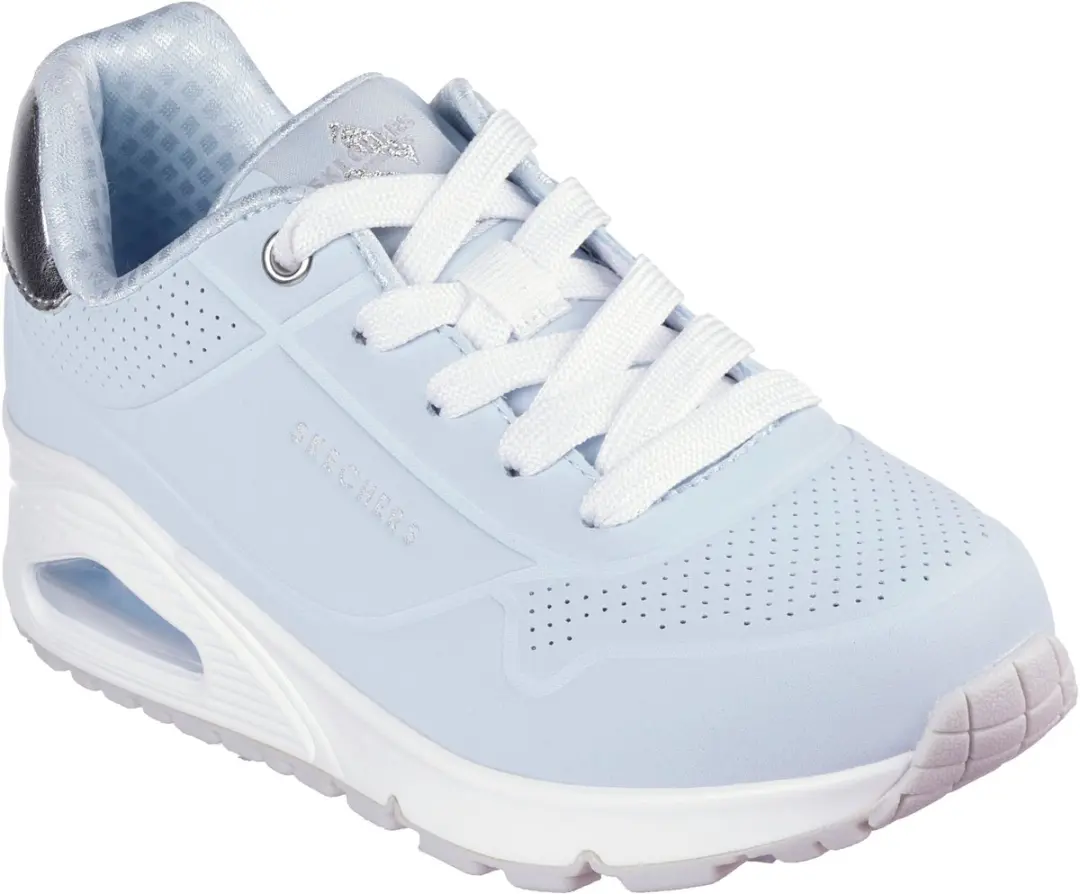 Skechers Uno Gen1 Shimmer Away Meisjes Sneakers - Blauw - afbeelding 4 van 6
