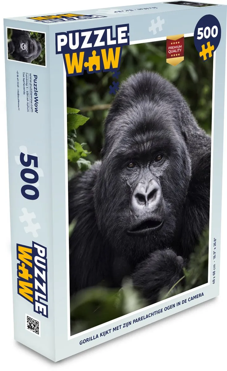 PuzzleWow Gorilla Legpuzzel 500 Stuks