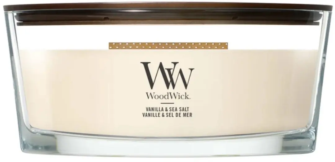 Woodwick Heartwick Flame Ellipse Geurkaars - Roze - 50 Branduren - afbeelding 5 van 5