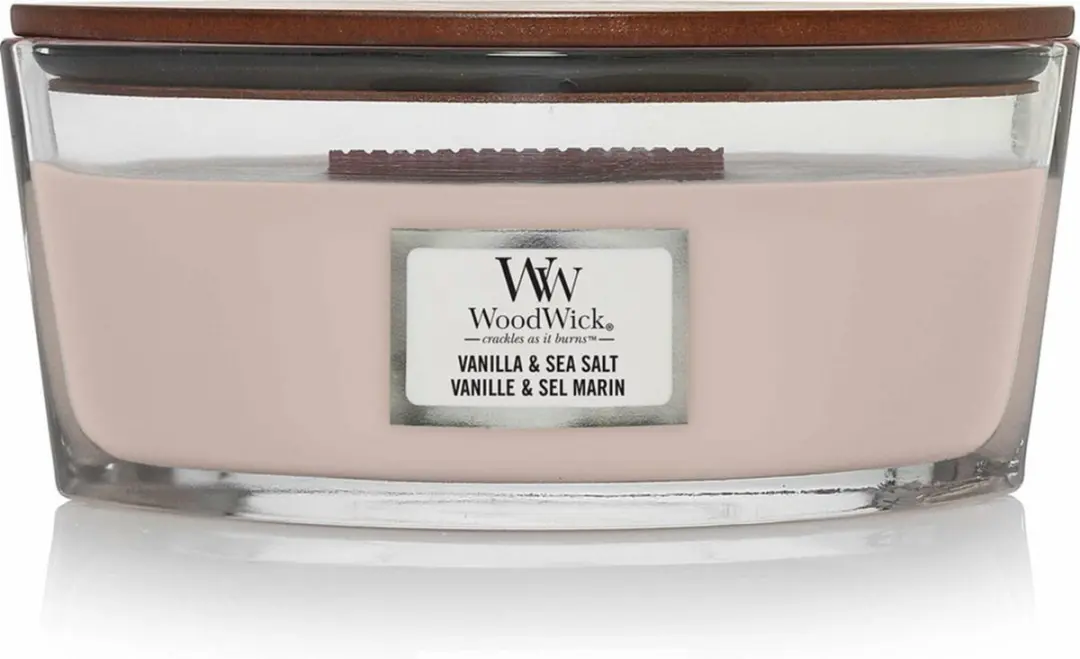 Woodwick Heartwick Flame Ellipse Geurkaars - Roze - 50 Branduren - afbeelding 3 van 5