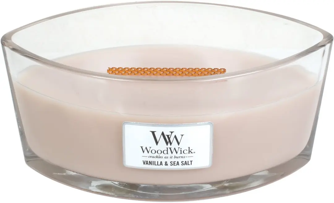 Woodwick Heartwick Flame Ellipse Geurkaars - Roze - 50 Branduren - afbeelding 4 van 5