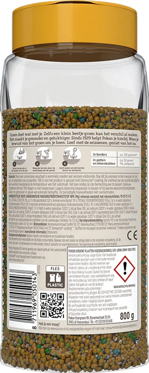 Pokon Voedingskorrels Groene Planten 800g - afbeelding 3 van 5