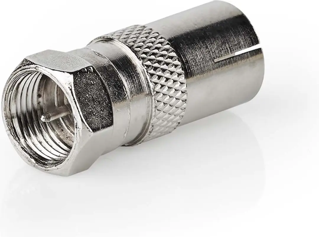 Nedis F-Male Antenne-Adapter 75 Ohm - Zilver