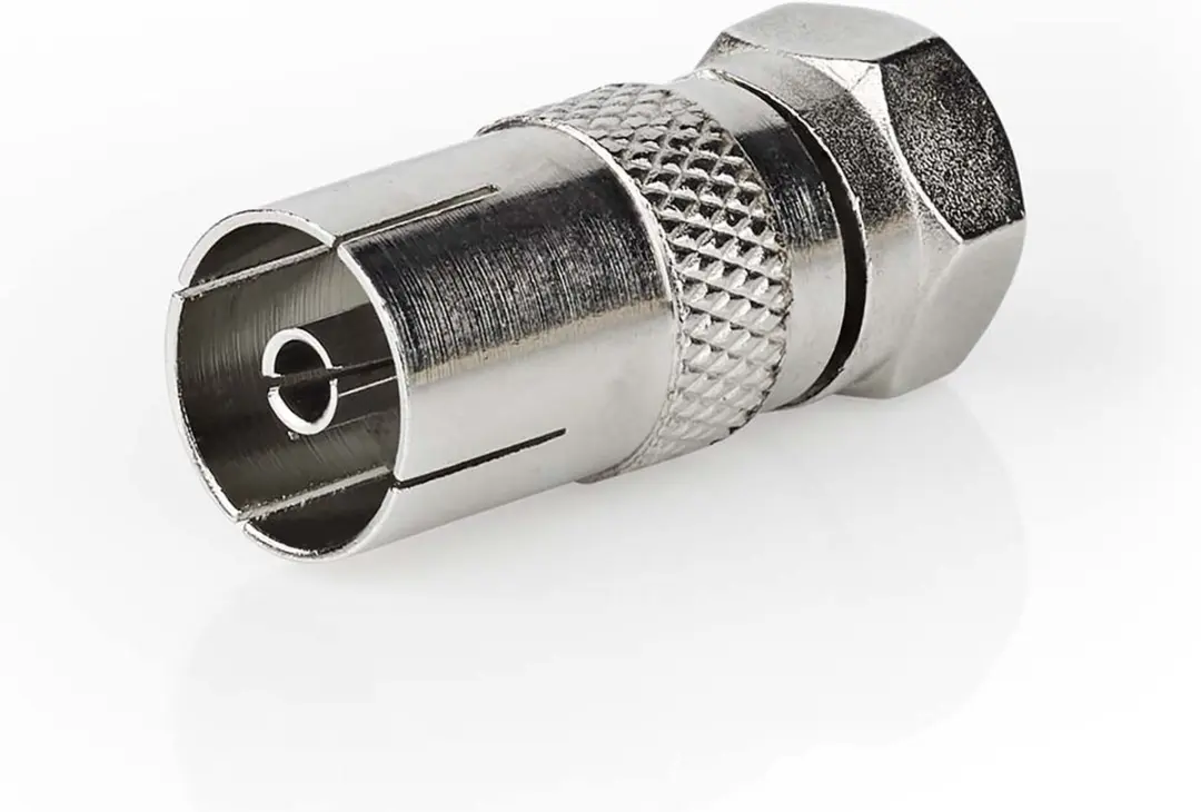 Nedis F-Male Antenne-Adapter 75 Ohm - Zilver