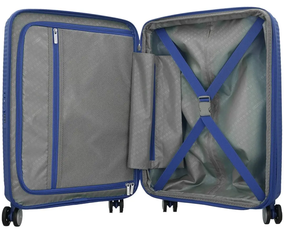 American Tourister Soundbox Spinner 55/20 Koffer - 41L - Blauw - afbeelding 2 van 6