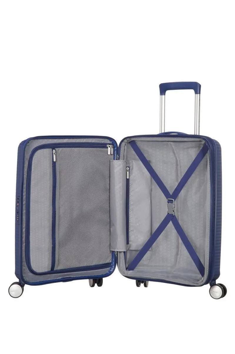 American Tourister Soundbox Spinner 55/20 Koffer - 41L - Blauw - afbeelding 3 van 6