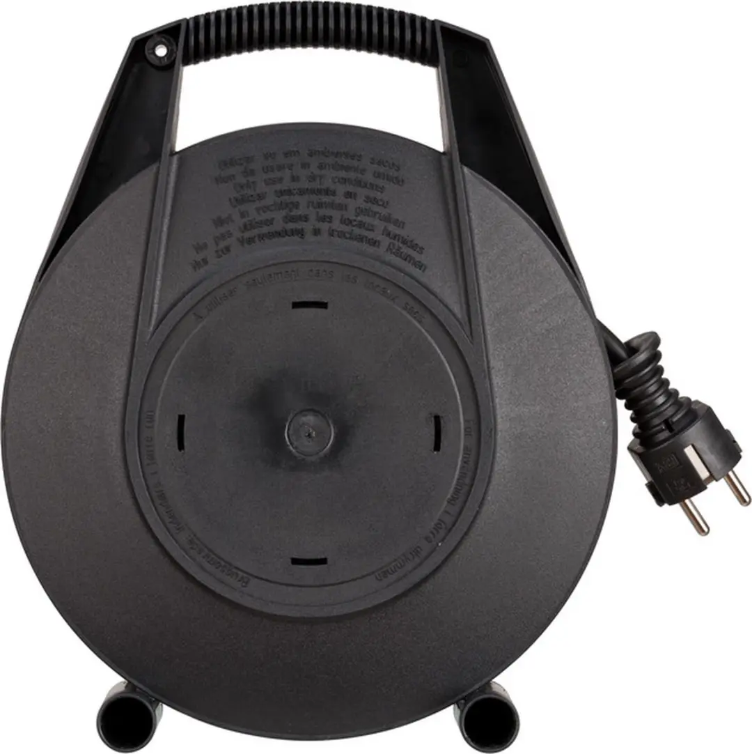 Brennenstuhl Vario Line Kabelhaspel 4-voudig - 5m - 3300W - Zwart/Grijs
