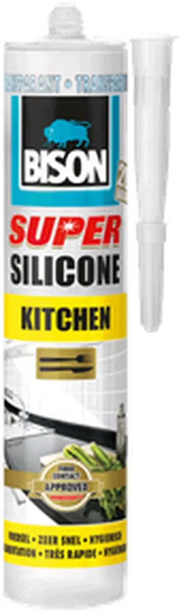 Bison Super Silicone Kitchen Transparant 300ml - afbeelding 4 van 4