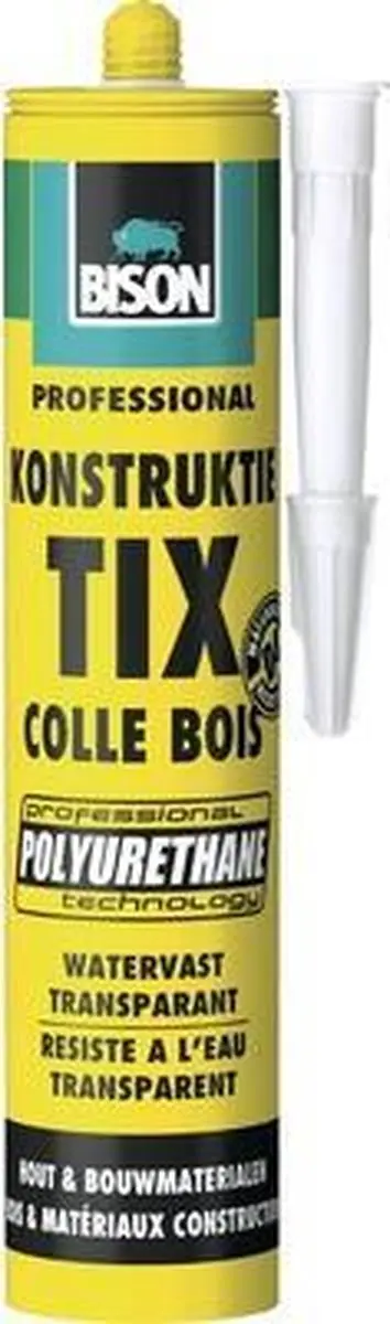 Bison Konstruktie Tix Koker 310ml - Houtlijm - Wit - afbeelding 3 van 3
