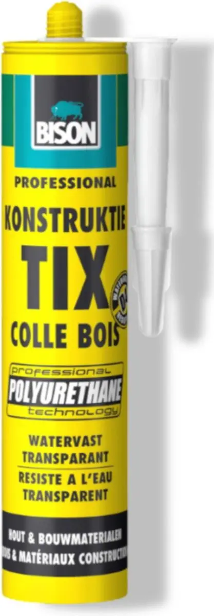 Bison Konstruktie Tix Koker 310ml - Houtlijm - Wit - afbeelding 2 van 3