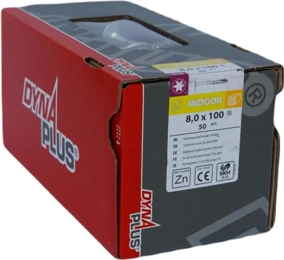 Dynaplus Torx 40 Tellerkop Schroeven 8x100mm - 50 Stuks - afbeelding 6 van 6