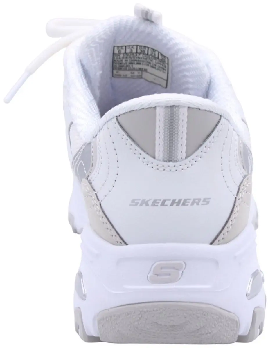 Skechers D’LITES Smooth Nostalgia Dames Instappers 41 - Wit/Zilver - afbeelding 5 van 6