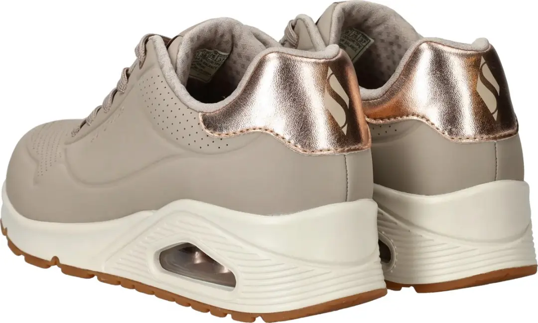 Skechers UNO Golden Air Dames Sneakers - Taupe/Zilver - afbeelding 6 van 6
