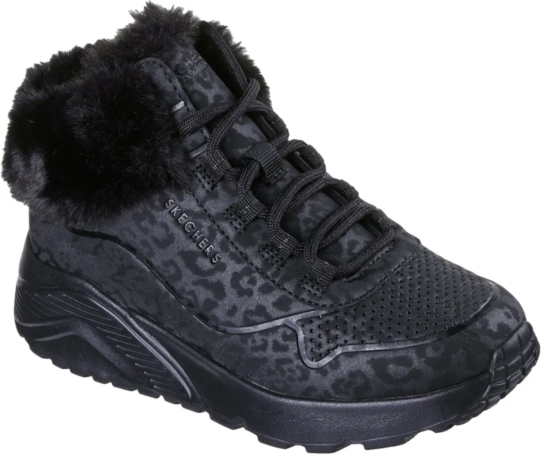 Skechers Uno Lite Meisjes Sneakers - Zwart - afbeelding 4 van 6