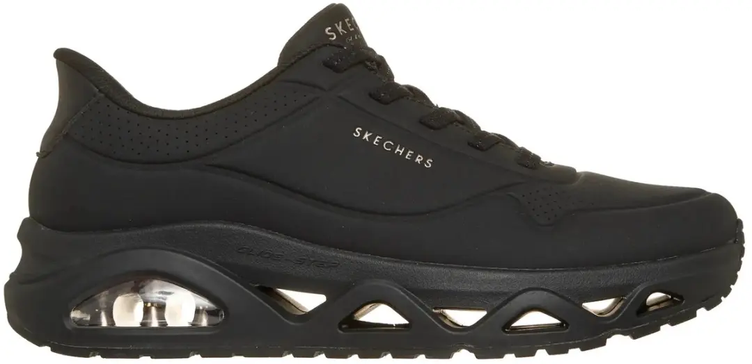 Skechers Uno Glide Step Glide On Air Sneakers 190113 - Dames - Zwart - afbeelding 2 van 6