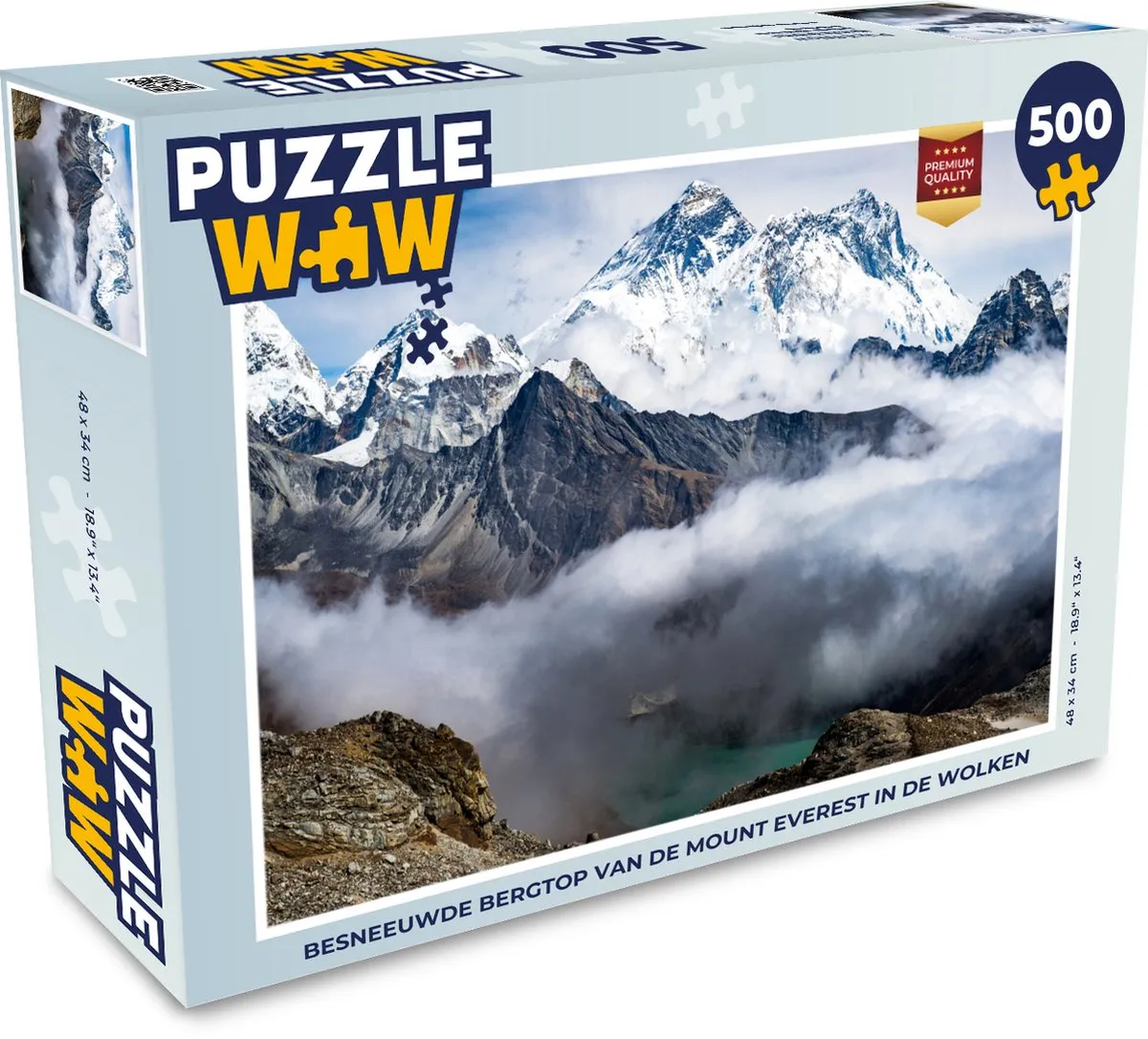 PuzzleWow Mount Everest Wolkenpuzzel 500 Stuks - Multicolor